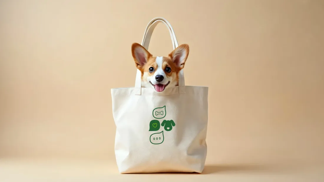 Amor de Cão app screens on several phones laid out on concrete: dog profiles, posts and the logo